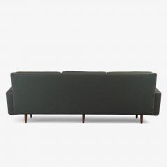 Florence Knoll Florence Knoll Model 26 Sofa in Forest Green British Wool Leather Piping - 4036102