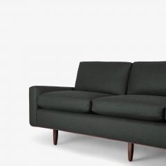 Florence Knoll Florence Knoll Model 26 Sofa in Forest Green British Wool Leather Piping - 4036105
