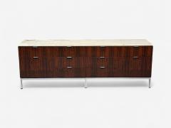 Florence Knoll Florence Knoll Rosewood Chrome Marble Sideboard USA 1960s - 4138043