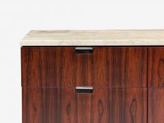 Florence Knoll Florence Knoll Rosewood Chrome Marble Sideboard USA 1960s - 4138045