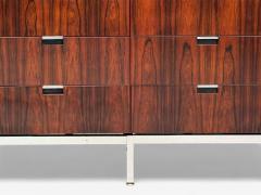 Florence Knoll Florence Knoll Rosewood Chrome Marble Sideboard USA 1960s - 4138046