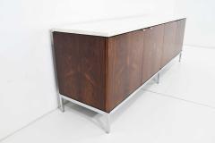 Florence Knoll Florence Knoll Rosewood Credenza with Calacatta Marble Top - 1124664