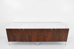 Florence Knoll Florence Knoll Rosewood Credenza with Calacatta Marble Top - 1124665