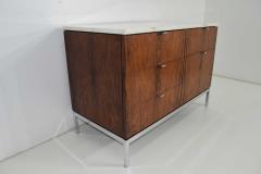 Florence Knoll Florence Knoll Rosewood Credenza with Calacatta Marble Top - 1124780