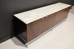 Florence Knoll Florence Knoll Rosewood and Calacutta Marble Credenza or Sideboard 1960s - 2470172