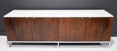 Florence Knoll Florence Knoll Rosewood and Calacutta Marble Credenza or Sideboard 1960s - 2470174