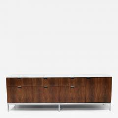 Florence Knoll Florence Knoll Rosewood and Marble Credenza or Sideboard 1960s - 3259487