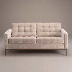 Florence Knoll Florence Knoll Settee Loveseat in Limani Mohair Brushed Bronze - 4654651