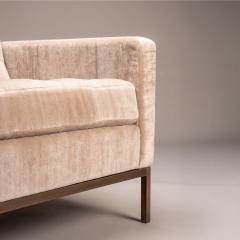 Florence Knoll Florence Knoll Settee Loveseat in Limani Mohair Brushed Bronze - 4654655