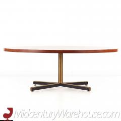 Florence Knoll Florence Knoll Style Mid Century Rosewood and Brass Dining Table - 3691477
