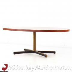 Florence Knoll Florence Knoll Style Mid Century Rosewood and Brass Dining Table - 3691478