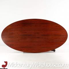 Florence Knoll Florence Knoll Style Mid Century Rosewood and Brass Dining Table - 3691479