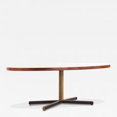 Florence Knoll Florence Knoll Style Mid Century Rosewood and Brass Dining Table - 3710288