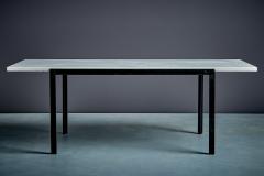 Florence Knoll Florence Knoll T Angle Coffee table with white Marble Top for Knoll - 4570646
