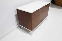 Florence Knoll Florence Knoll Two Bay Rosewood Credenza with Calacatta Marble Top - 1896865