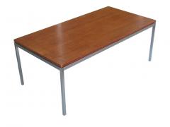 Florence Knoll Florence Knoll Wood and Solid Steel Coffee Table USA 1950s - 580548