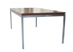 Florence Knoll Florence Knoll Wood and Solid Steel Coffee Table USA 1950s - 580549