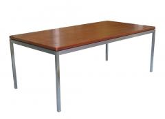 Florence Knoll Florence Knoll Wood and Solid Steel Coffee Table USA 1950s - 580550