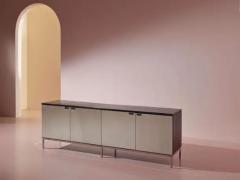 Florence Knoll Florence Knoll aluminium metal and marble sideboard Knoll International 1960s - 3791617