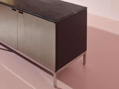 Florence Knoll Florence Knoll aluminium metal and marble sideboard Knoll International 1960s - 3791618