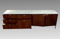 Florence Knoll Florence Knoll credenza in rosewood with Calacatta marble top 1964  - 1489737