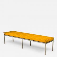 Florence Knoll Florence Knoll for Knoll International Tufted Vinyl and Chrome Museum Bench - 2789082