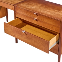 Florence Knoll Florence Knoll for Knoll Mid Century Walnut 3 Piece Vanity Set - 4786056