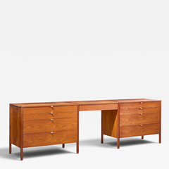 Florence Knoll Florence Knoll for Knoll Mid Century Walnut 3 Piece Vanity Set - 4789406