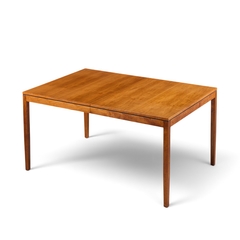 Florence Knoll Florence Knoll for Knoll Mid Century Walnut Expanding Dining Table with 1 Leaf - 4783775