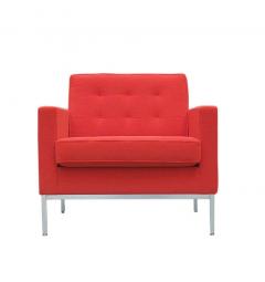 Florence Knoll Florence Knoll for Knoll Sofa and Matching Lounge Chairs Living Room Set in Red - 1968902
