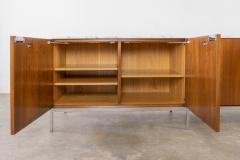 Florence Knoll Free Standing Credenza with Carrara Marble Top by Florence Knoll for Knoll - 2882392