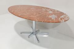 Florence Knoll Italian Rosso Alicante Marble Top Dining or Conference Table - 3716632