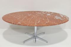 Florence Knoll Italian Rosso Alicante Marble Top Dining or Conference Table - 3716635