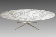 Florence Knoll Large Ovale Dining Table in Arabescato Marble by Florence Knoll circa 1965 - 916087