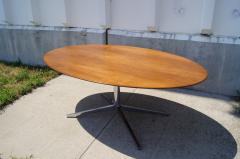 Florence Knoll Large Walnut Chrome Oval Table by Florence Knoll for Knoll - 163686