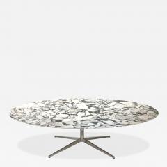 Florence Knoll Large oval table in marble and chrome by Florence Knoll Knoll Intl US circa 1961 - 3363503