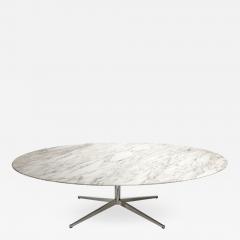 Florence Knoll Large ovale dining table in Callacatta marble by Florence Knoll circa 1965 - 1211394