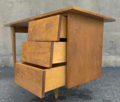 Florence Knoll Lightly Restored Rare Early Florence Knoll Signed Knoll Associates Maple Desk - 3192800
