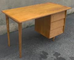 Florence Knoll Lightly Restored Rare Early Florence Knoll Signed Knoll Associates Maple Desk - 3192834