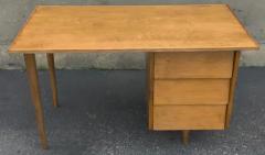 Florence Knoll Lightly Restored Rare Early Florence Knoll Signed Knoll Associates Maple Desk - 3192836