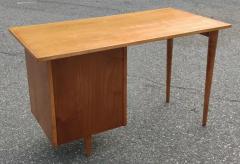 Florence Knoll Lightly Restored Rare Early Florence Knoll Signed Knoll Associates Maple Desk - 3192843