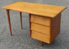Florence Knoll Lightly Restored Rare Early Florence Knoll Signed Knoll Associates Maple Desk - 3192890