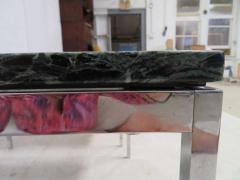 Florence Knoll Lovely Pair Florence Knoll Chrome Marble Side End Tables Mid Century Modern - 1760303