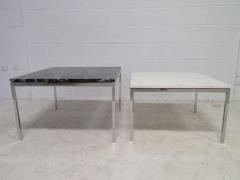Florence Knoll Lovely Pair Florence Knoll Chrome Marble Side End Tables Mid Century Modern - 1760310