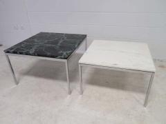 Florence Knoll Lovely Pair Florence Knoll Chrome Marble Side End Tables Mid Century Modern - 1760312