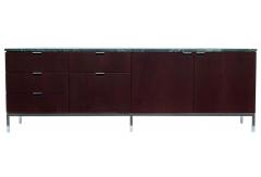 Florence Knoll Mid Century Modern Florence Knoll for Knoll Green Verde Marble Top Credenza - 2233815