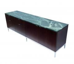 Florence Knoll Mid Century Modern Florence Knoll for Knoll Green Verde Marble Top Credenza - 2233828