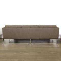 Florence Knoll Modernist Biscuit Tufted Relaxed Sofa in Holly Hunt Fabric by Florence Knoll - 3443216