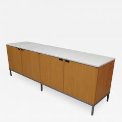 Florence Knoll Oak Credenza with Marble Top by Florence Knoll for Knoll - 641599