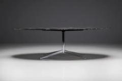 Florence Knoll Oval Burgundy Marble Dining Table by Florence Knoll United States 1960s - 3484462